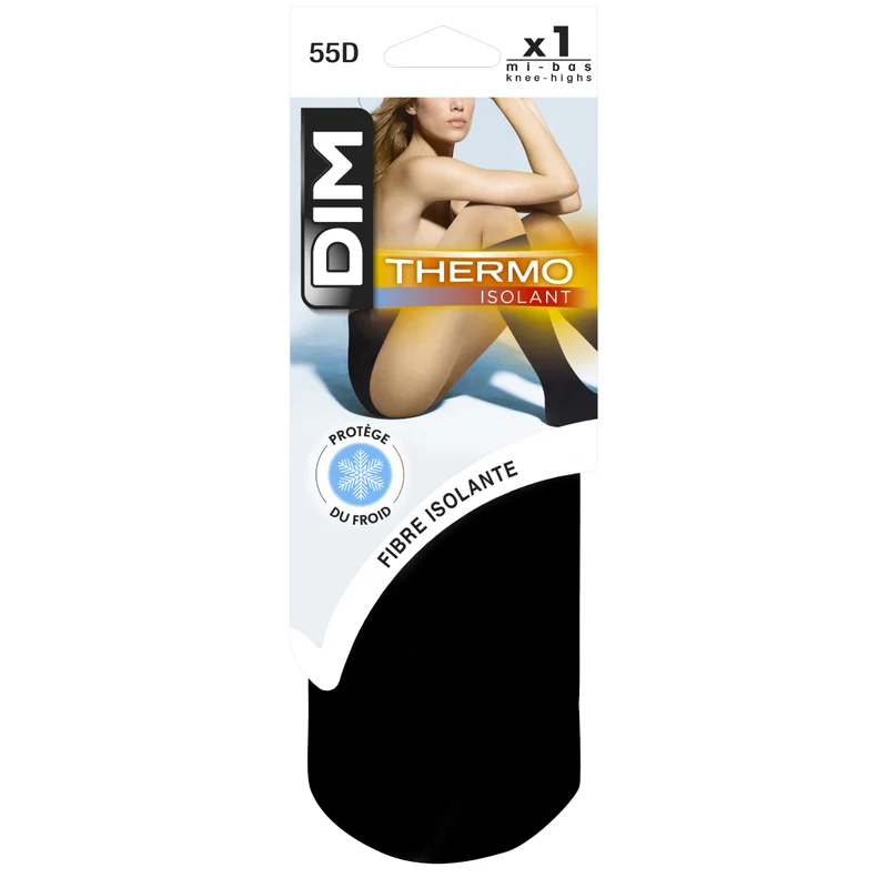 Mi-bas noirs Thermo Isole du froid 54D