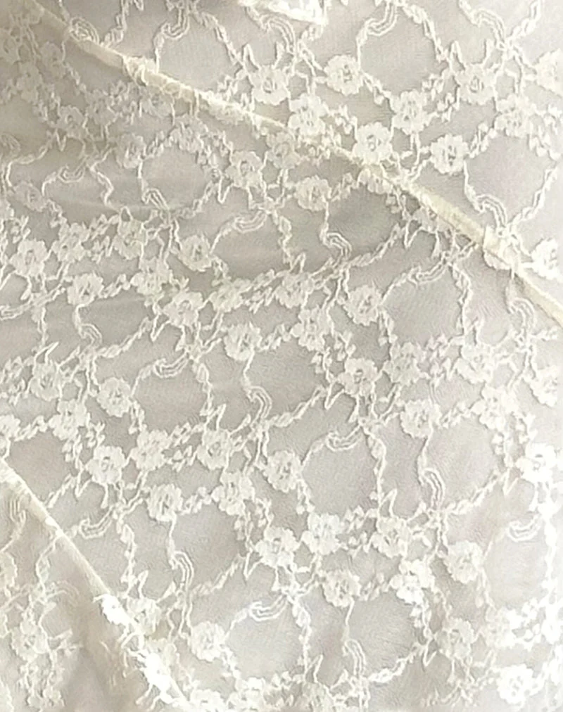 Mini robe Jati en dentelle Canina Rose écrue