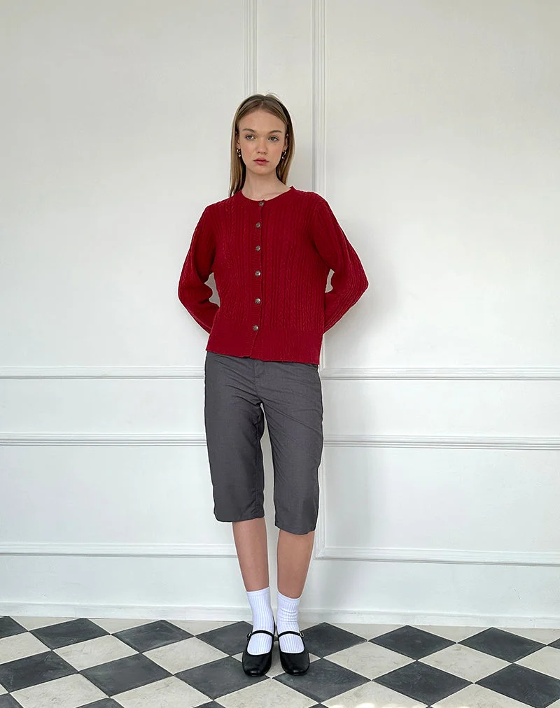 Cardigan Bavana en rouge foncé