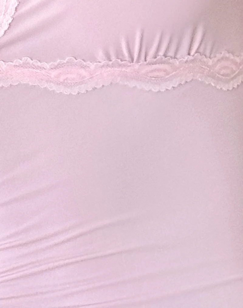 Carolina One Shoulder Top in Pink