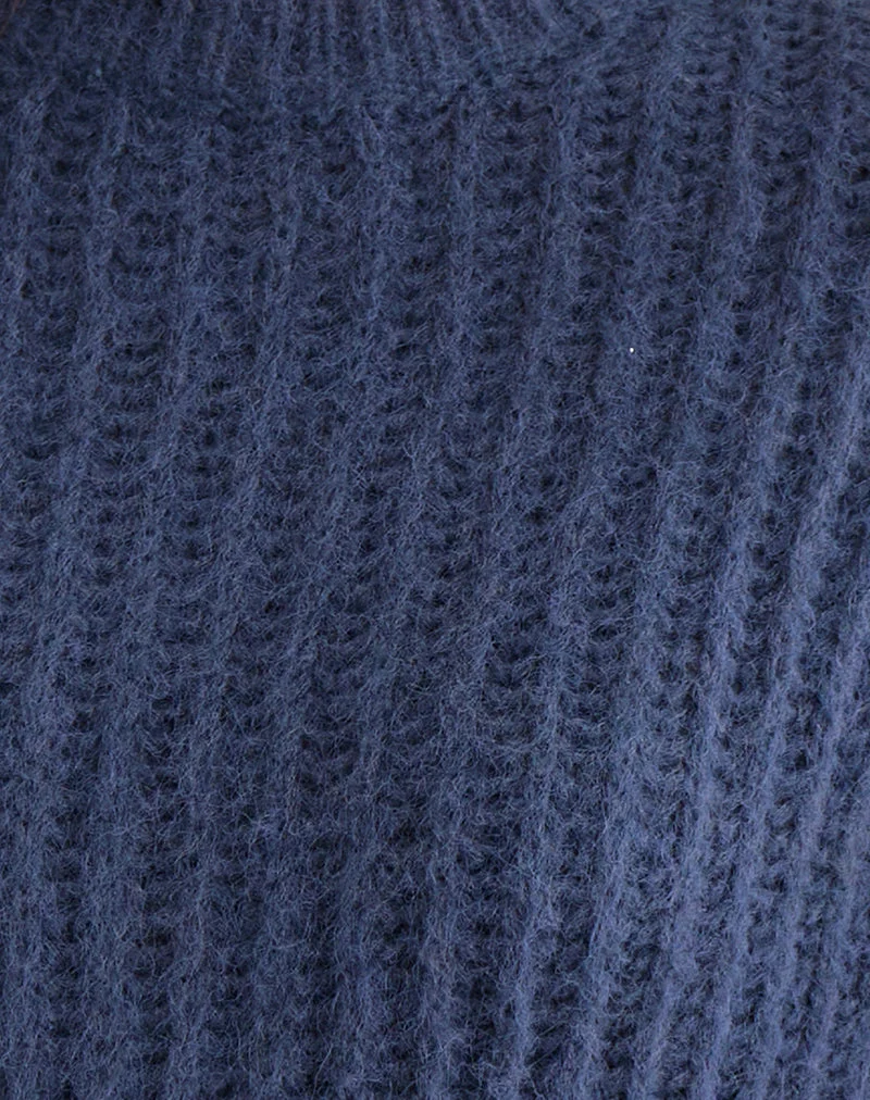 Chandail en tricot surdimensionné Daren, marine