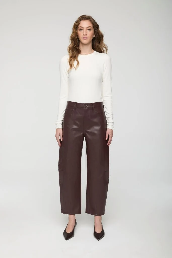 Jeans ballon faux cuir Eli