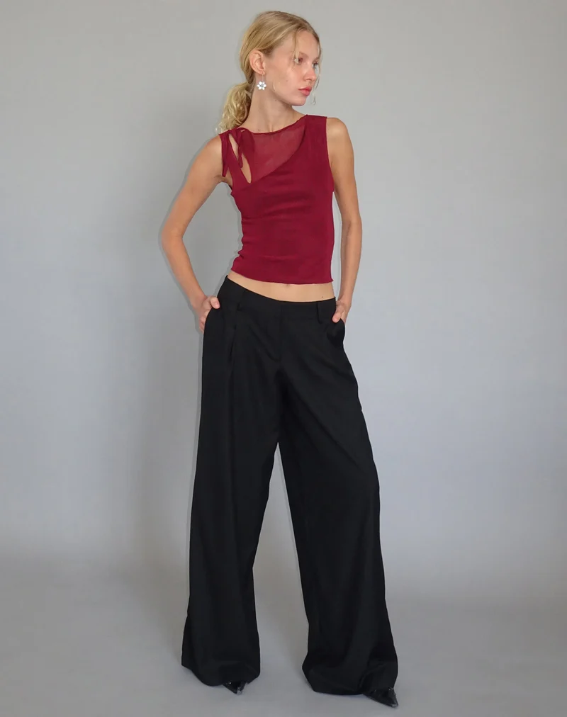Gilet Moni en maille marron