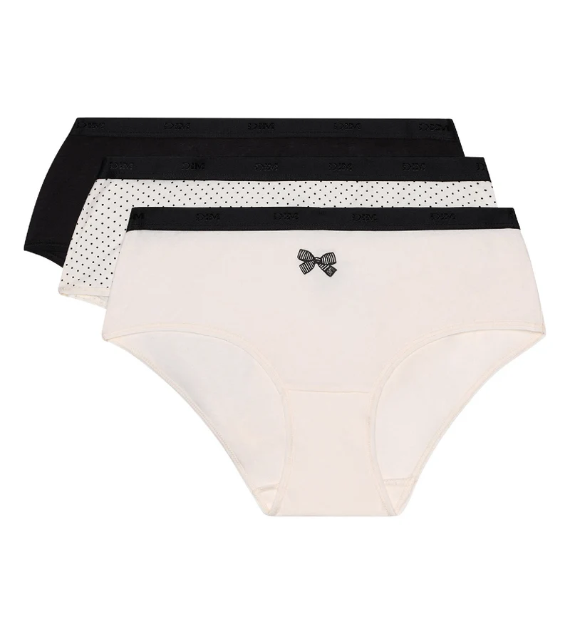 Lot de 3 boxers nœud noir en coton Les Pockets