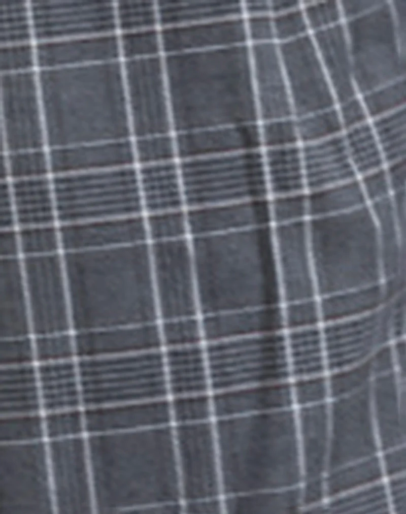 Pantalon large Sakaria à carreaux gris