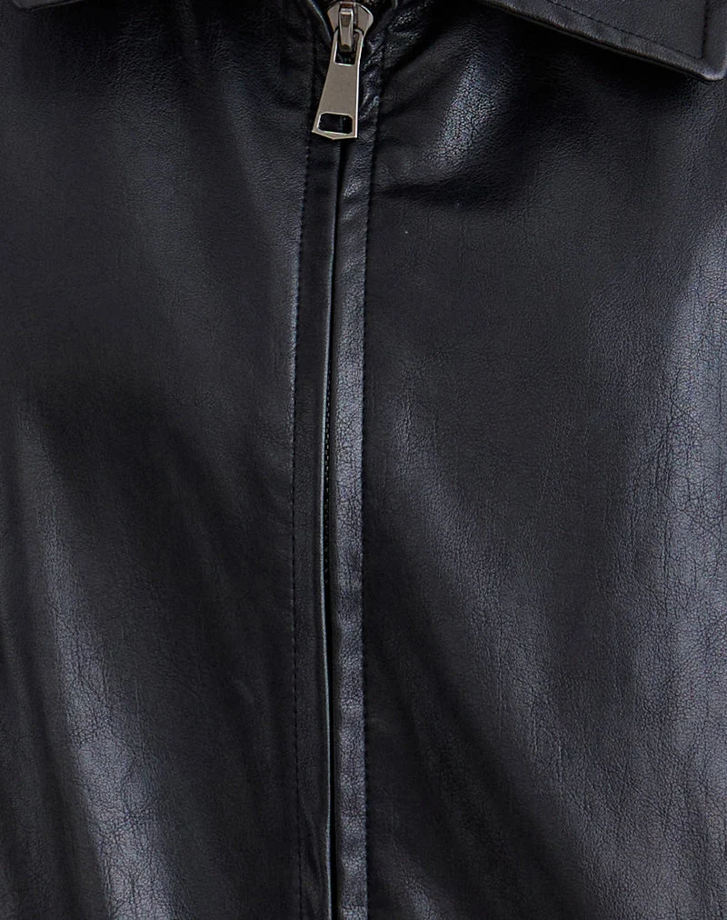 Veste Cavita en PU noir