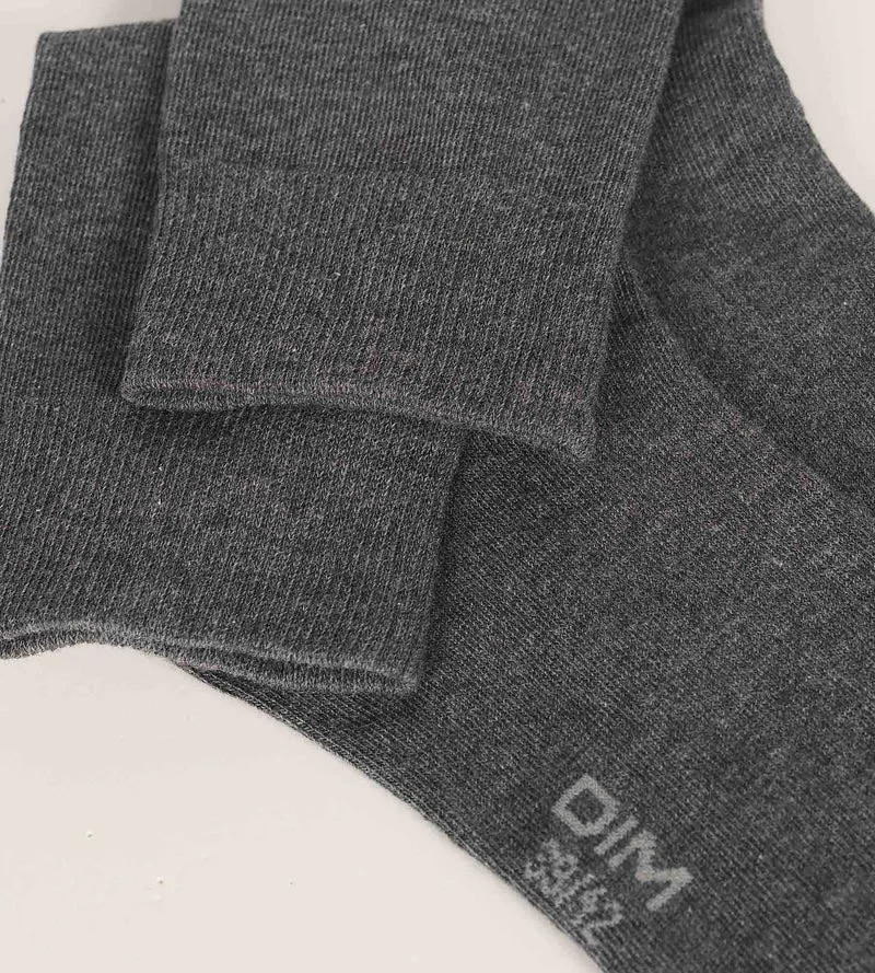 Lot de 3 paires de chaussettes homme Anthracite Chiné Dim Coton