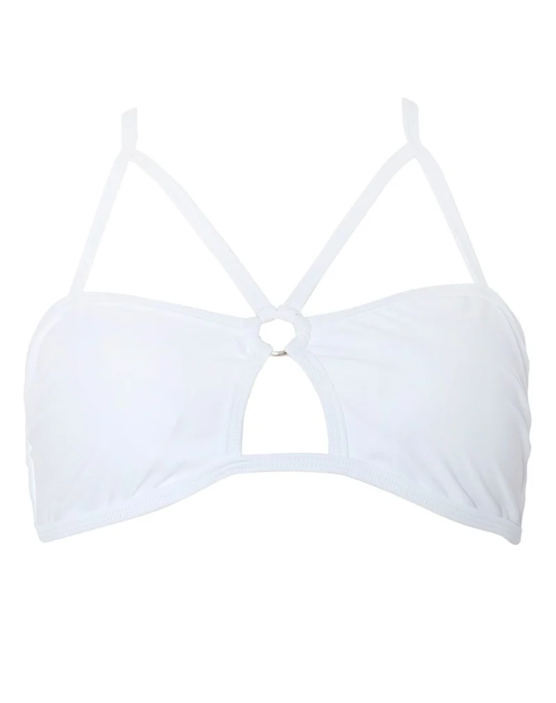 Top de bikini Pavlona, blanc