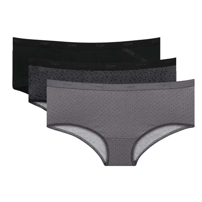 Lot de 3 boxers noirs Femme Les Pockets Coton