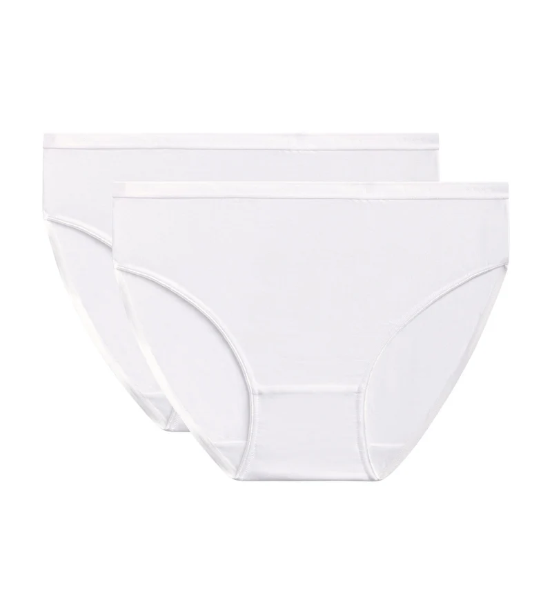 Lot de 2 slips femme en coton bio Blanc Dim Ecosmart