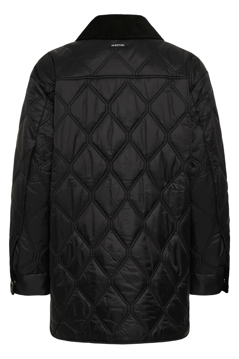 Veste Houston matelassée longue à col contrastant