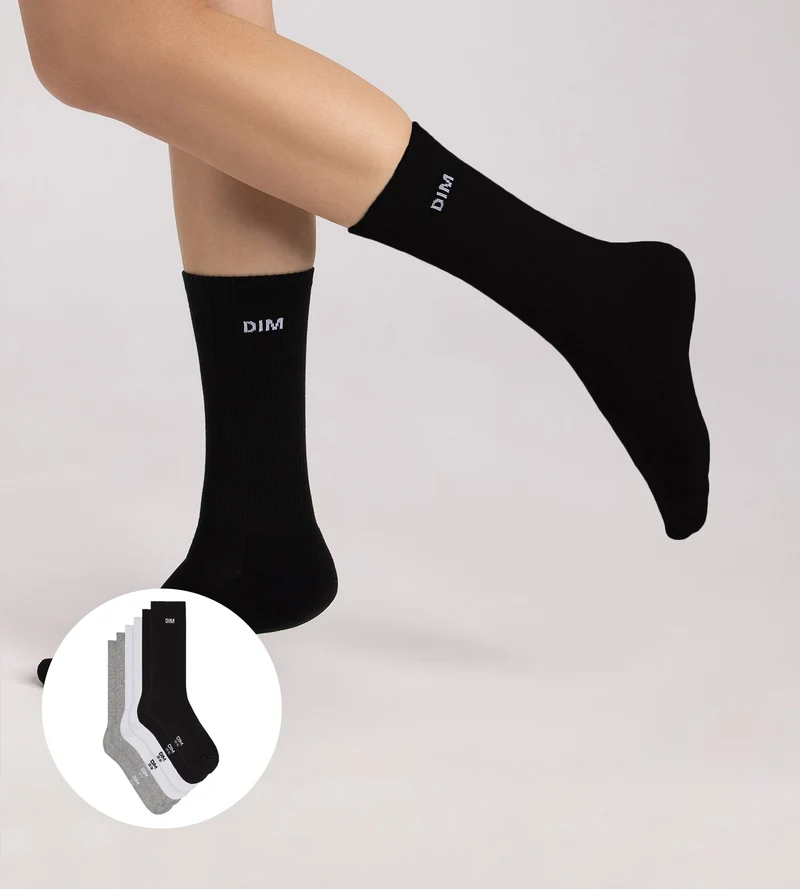 Lot de 3 chaussettes sport femme noir, blanc et gris Original