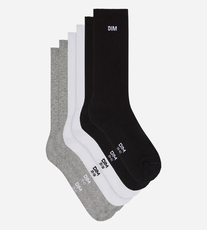 Lot de 3 chaussettes sport femme noir, blanc et gris Original