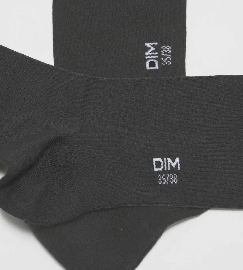Lot de 2 paires de chaussettes femme en viscose Anthracite Dim Bambou