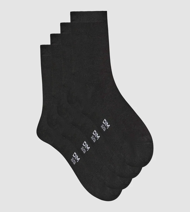 Lot de 2 paires de chaussettes femme en viscose Noire Dim Bambou