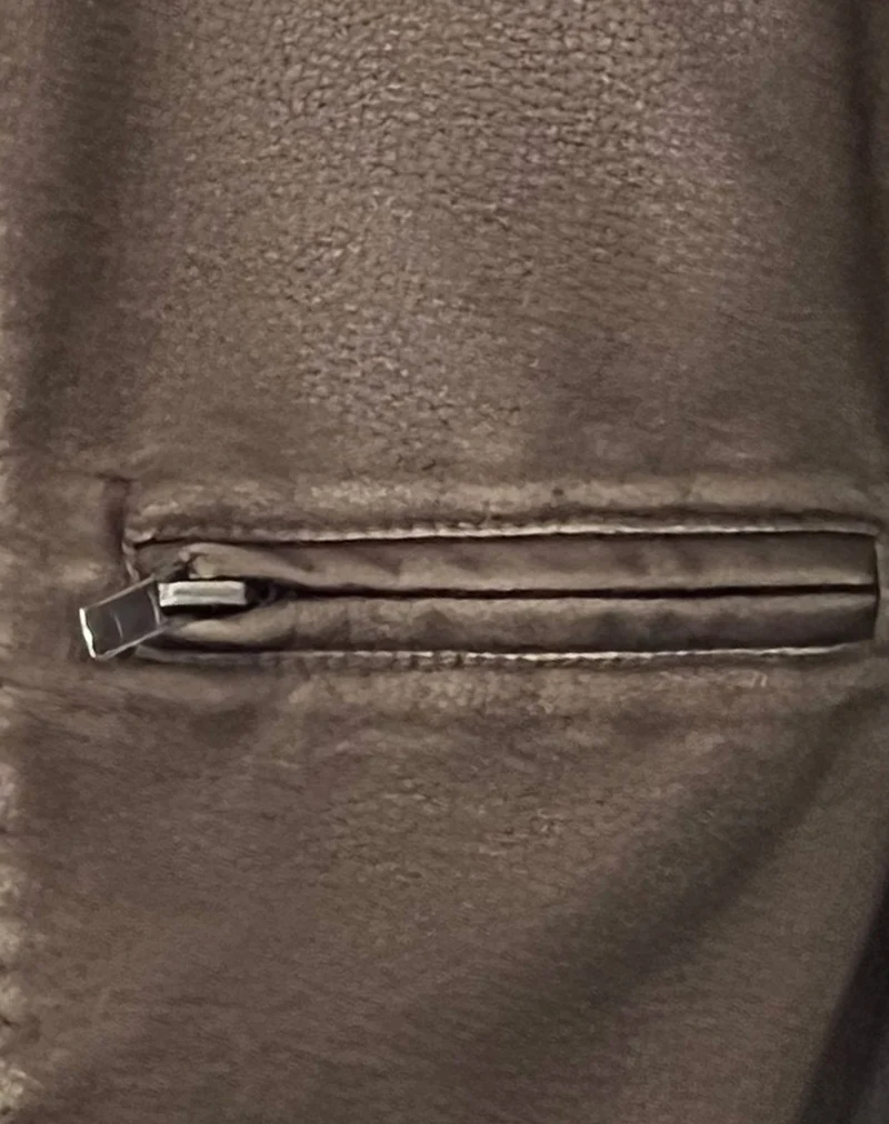 Veste de motard Mildred en PU Olive