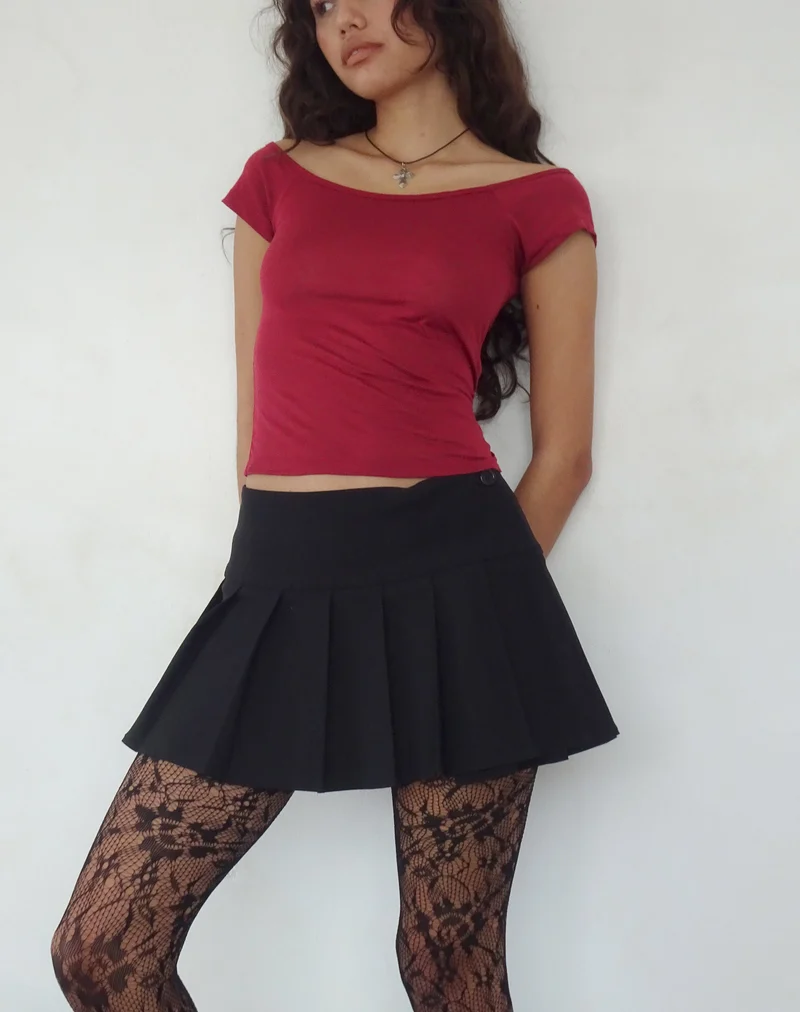 Charya - Top asymétrique - Rouge adrénaline