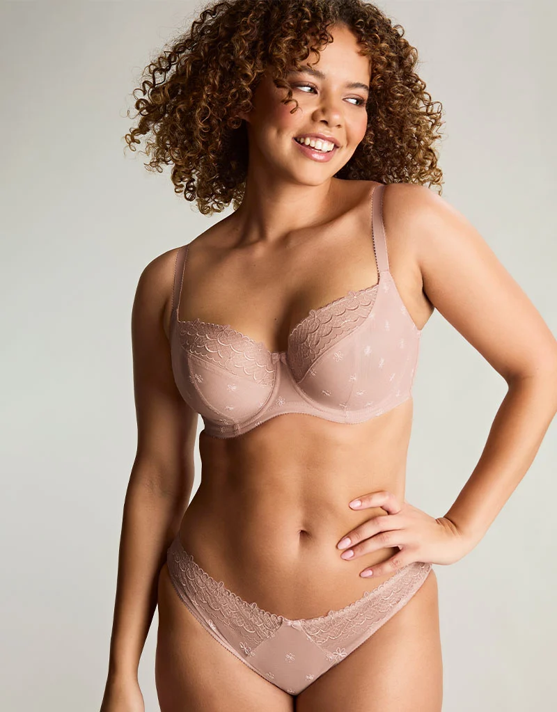 Cleo By Panache Blossom Balconette Bra Taupe