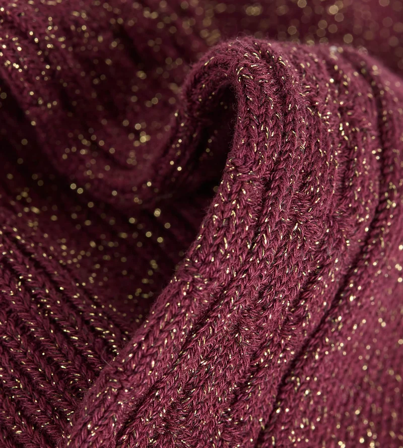 Chaussettes côtelées rouge intense La Mode