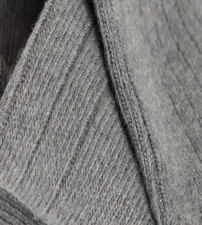 Chaussettes chaudes femme gris mélange