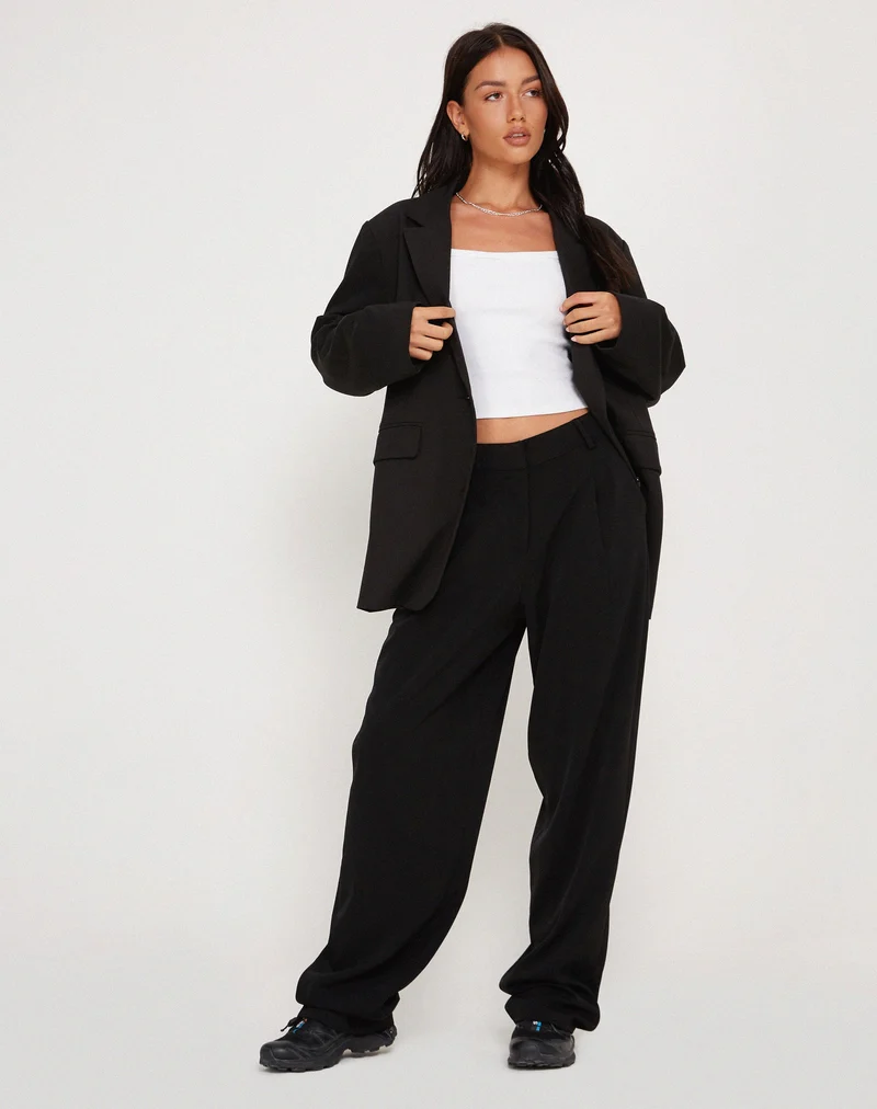 Pantalon à jambes larges Sakaria, Tailoring Black