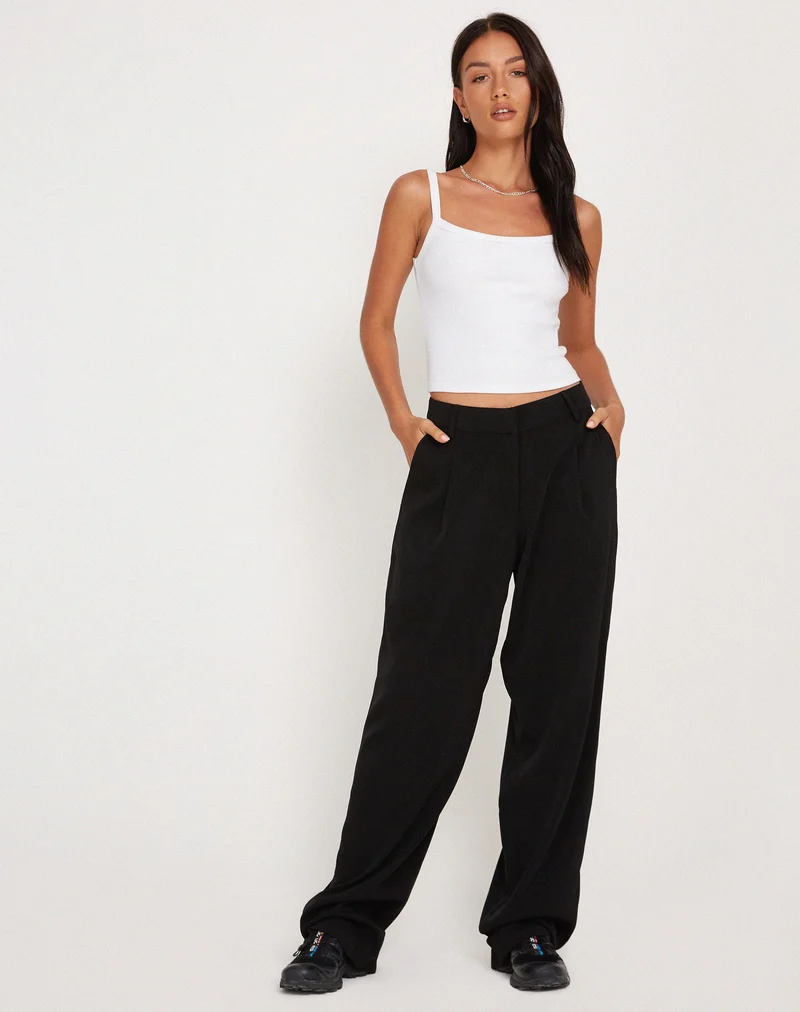 Pantalon à jambes larges Sakaria, Tailoring Black