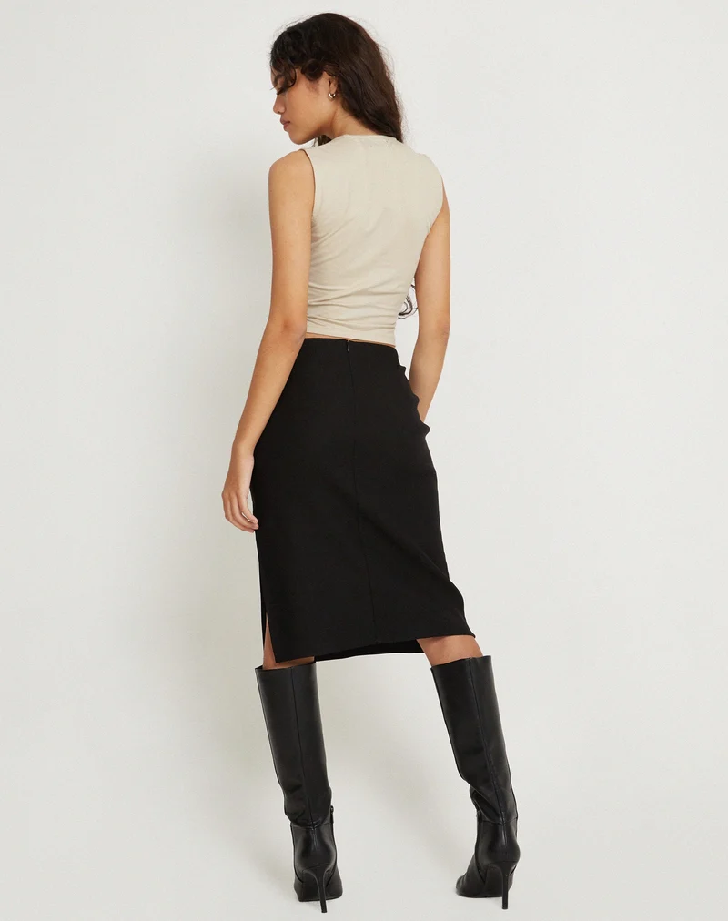 Jinsu Crop Top en Lycra Coconut Milk