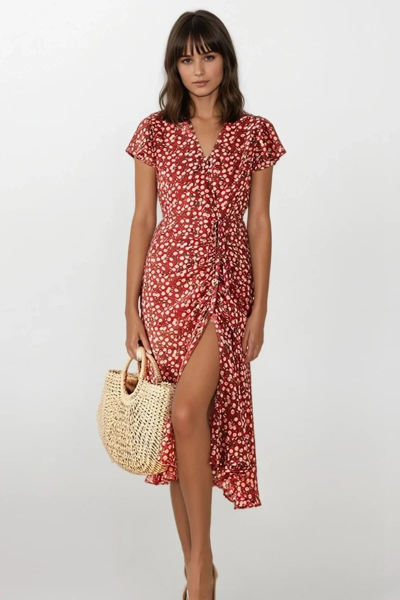 Robe Longue Rouge - Andi