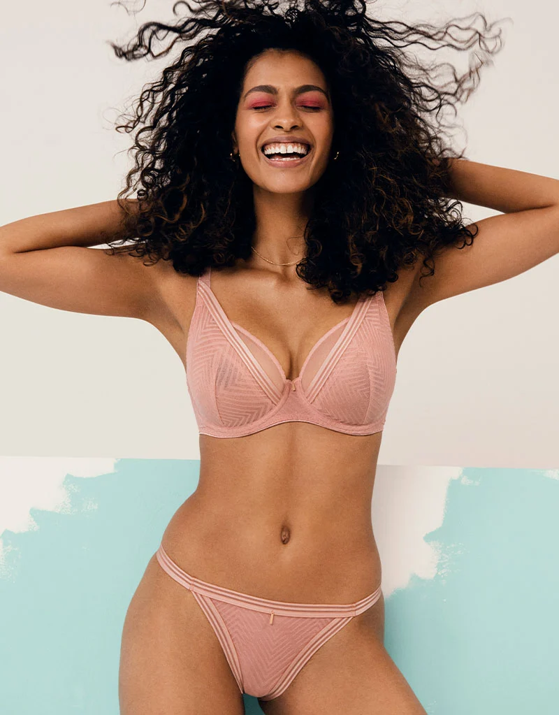 Freya Tailored High Apex Plunge Bra Ash Rose Pink
