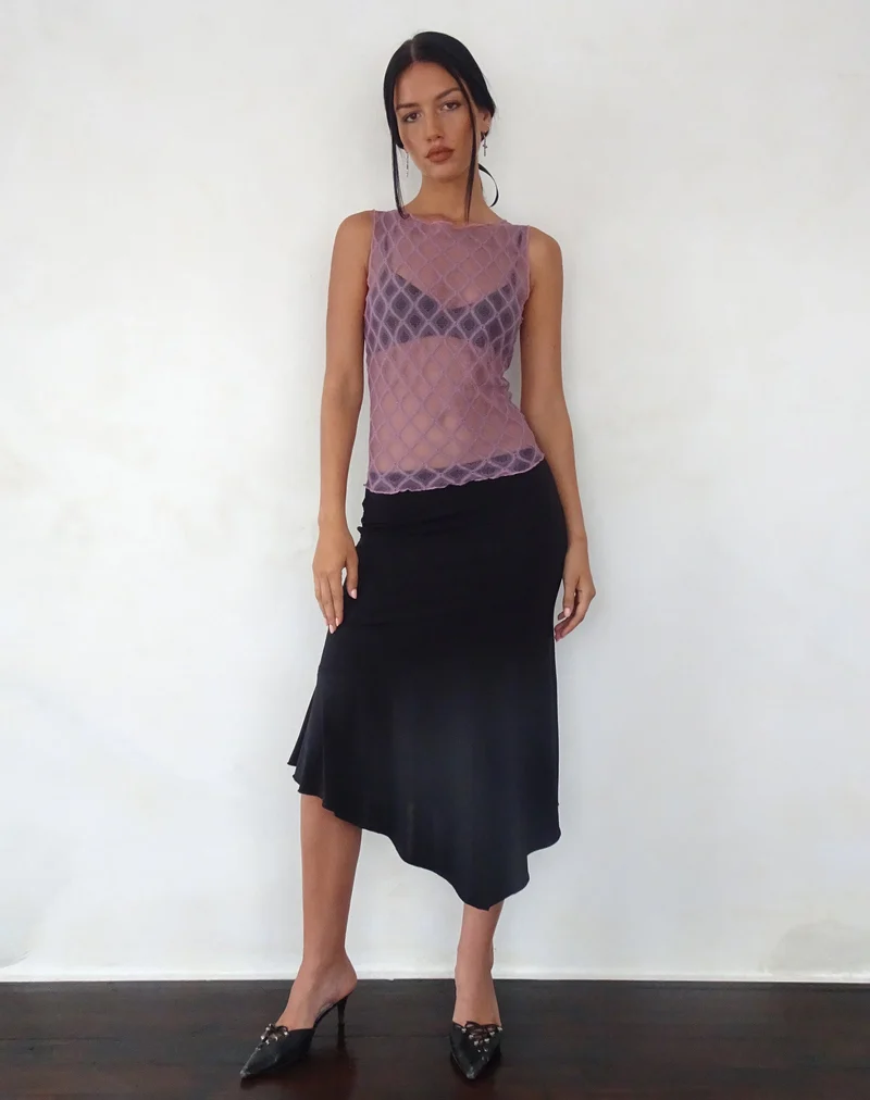 Maloe - Débardeur à motifs en dentelle - Mauve