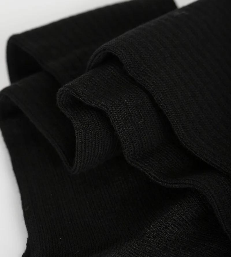 Chaussettes haute côtelée en coton Noir Dim Modal