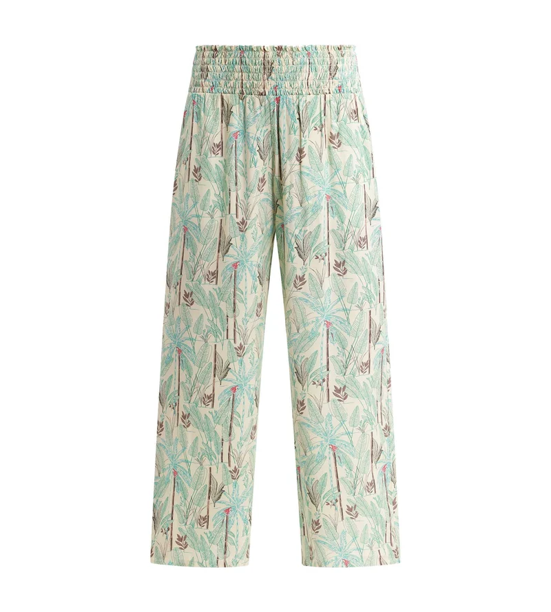 Pantalon de plage femme large motif palmiers Dim