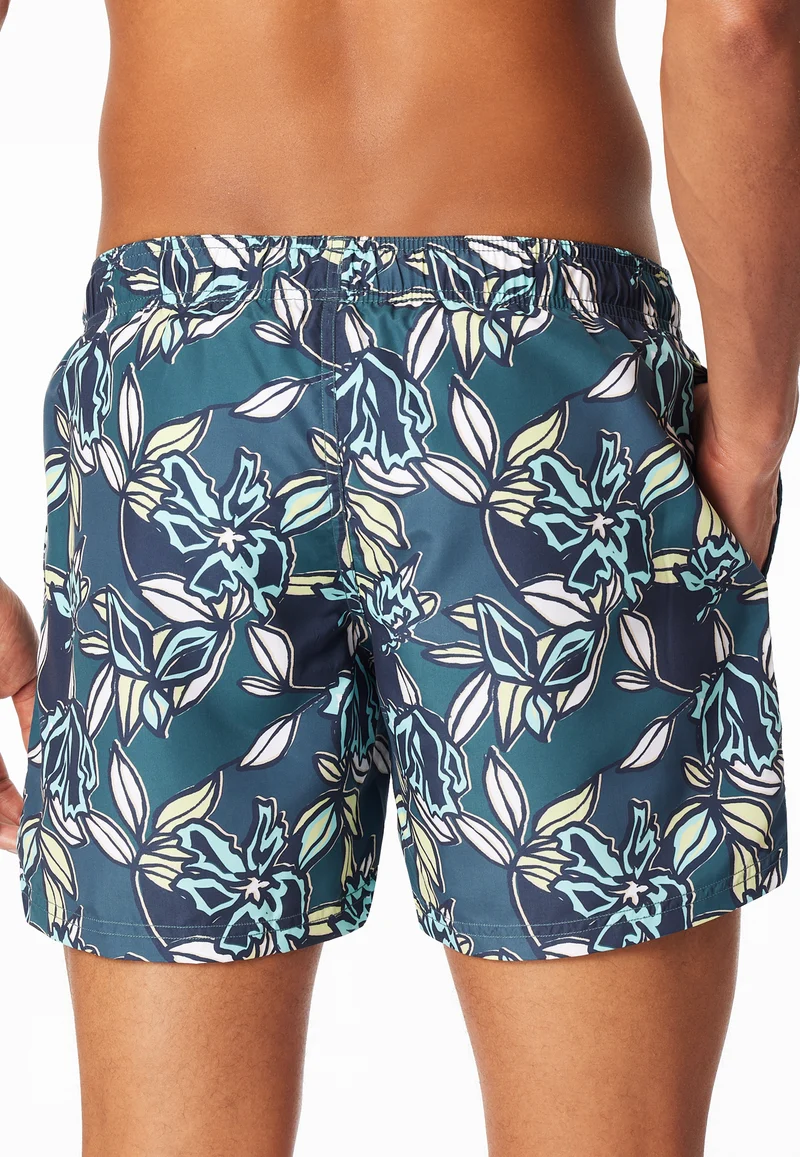 Badeshorts Bunt gemustert - Aqua