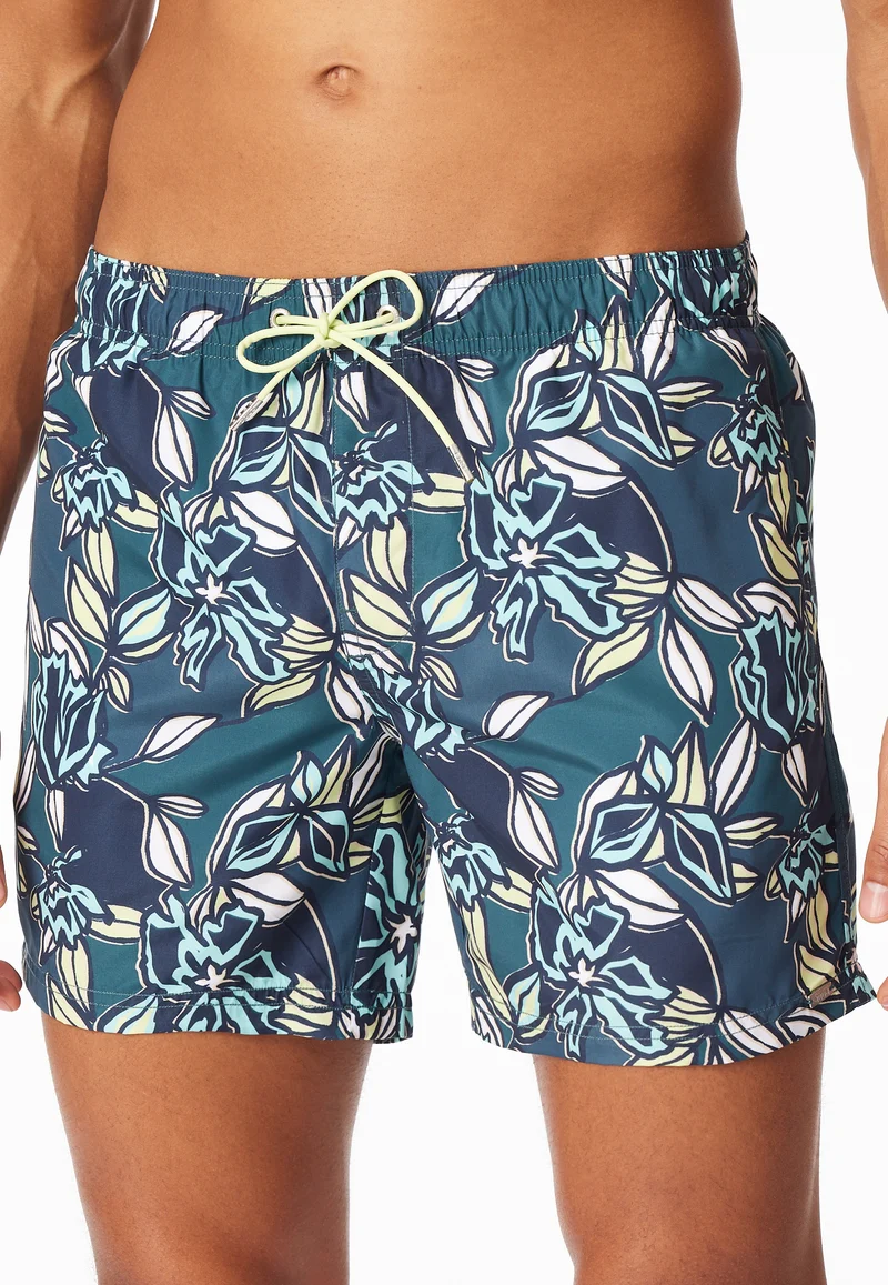 Badeshorts Bunt gemustert - Aqua