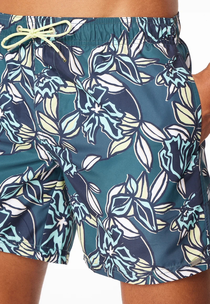 Badeshorts Bunt gemustert - Aqua