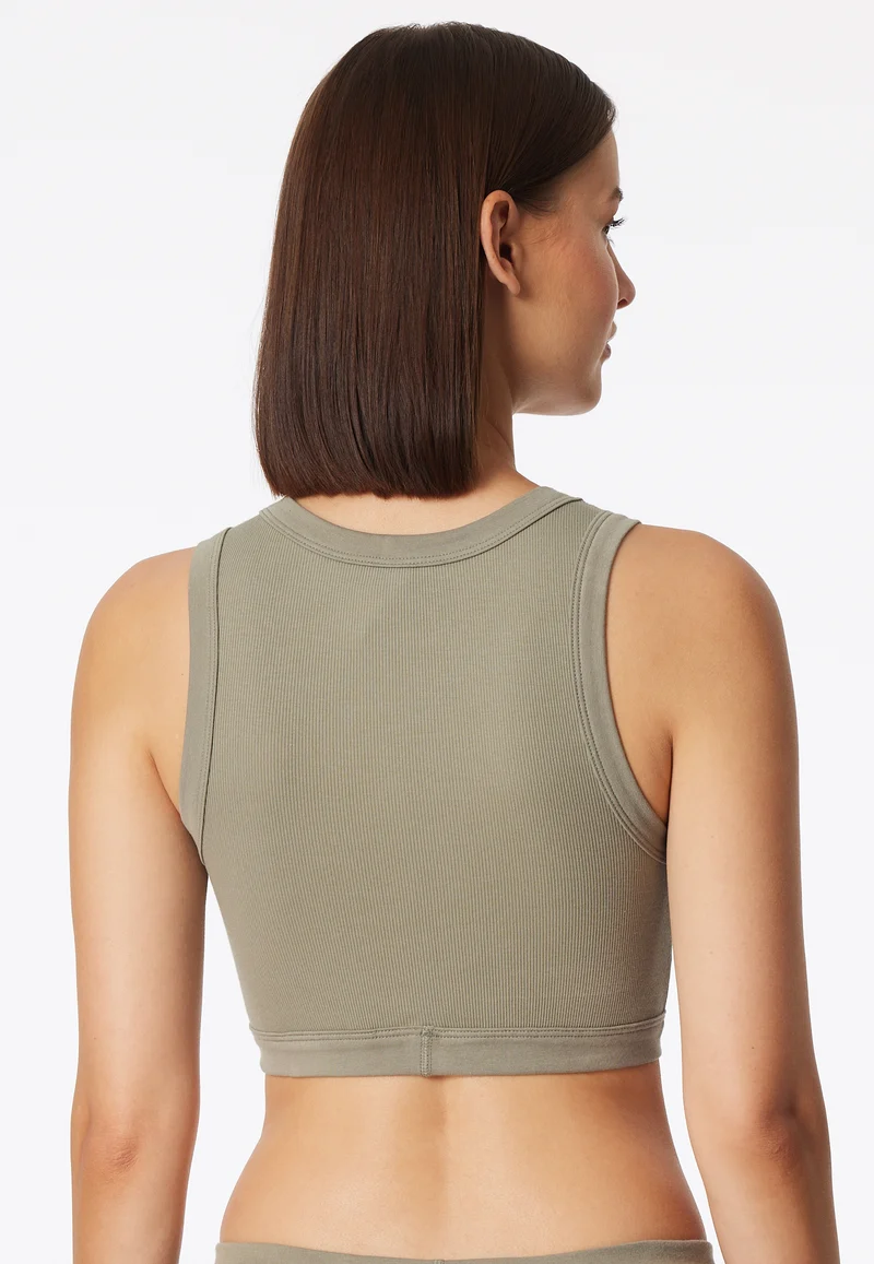 Bustier Feinripp Oliv - Revival Paula