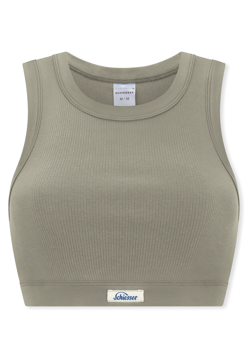 Bustier Feinripp Oliv - Revival Paula
