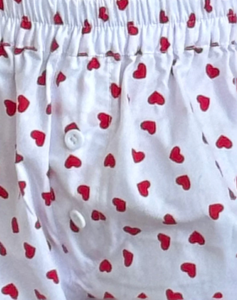 Laboxe - Boxer - Blanc - Rouge - Coeurs