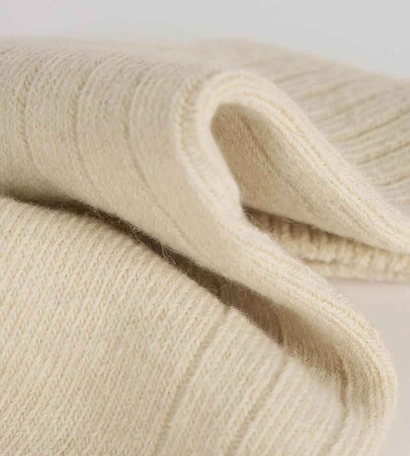 Chaussettes femme beige ivoire