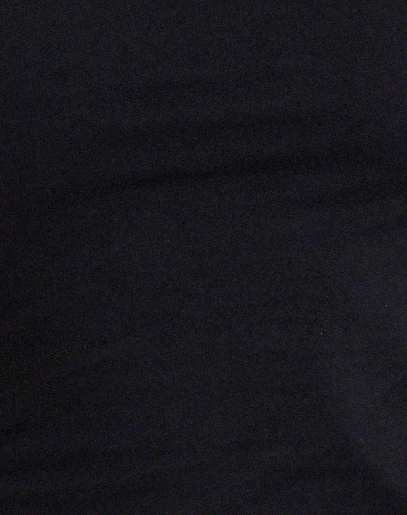 Jinsu Crop Top en lycra noir