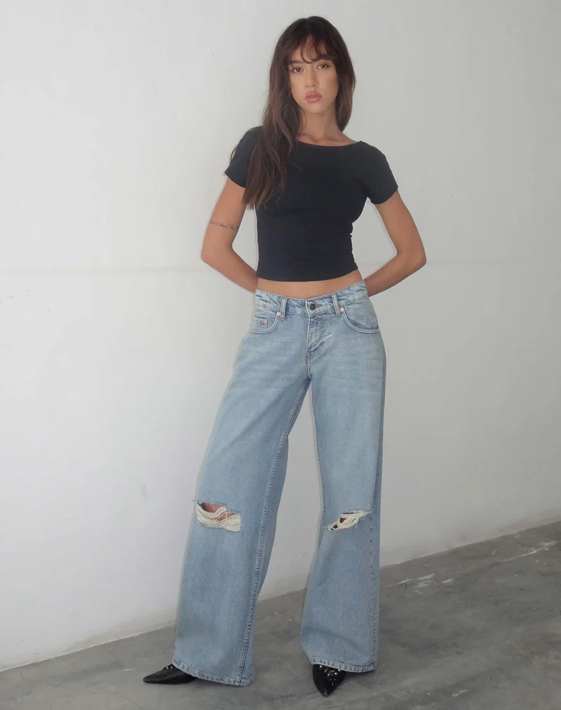 Xiwang Crop Top in Black