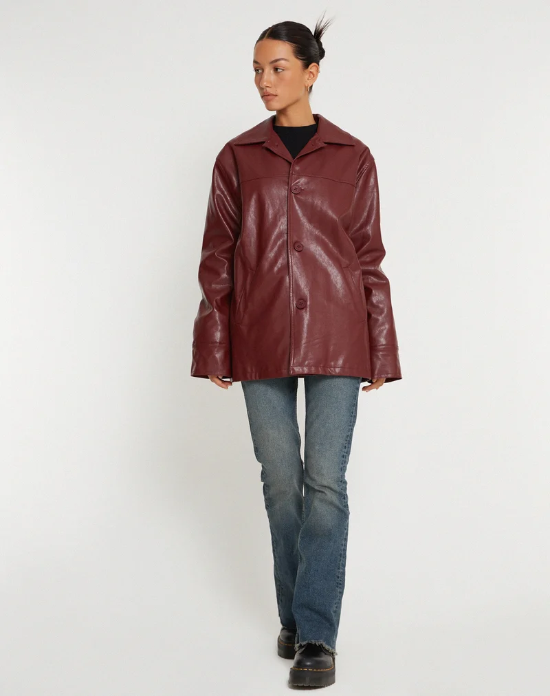 Veste Walta en PU Redwood