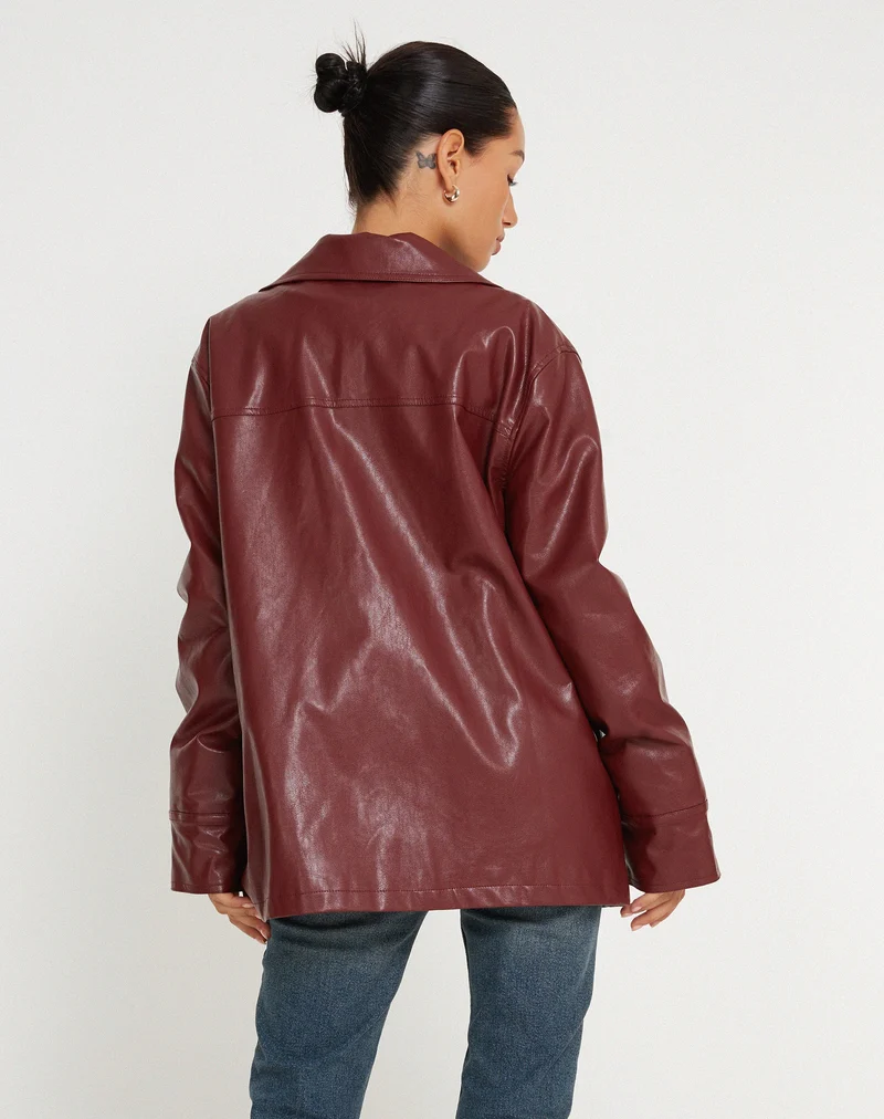 Veste Walta en PU Redwood