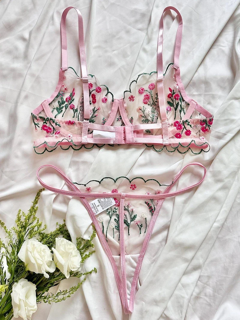 Ensemble Lingerie Sexy Fleuri - Jessica