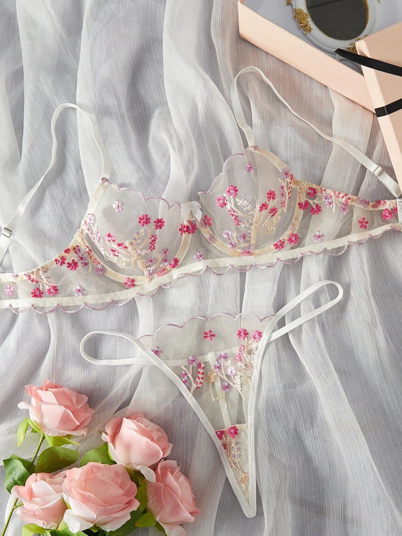 Ensemble Lingerie Sexy Fleuri - Jessica