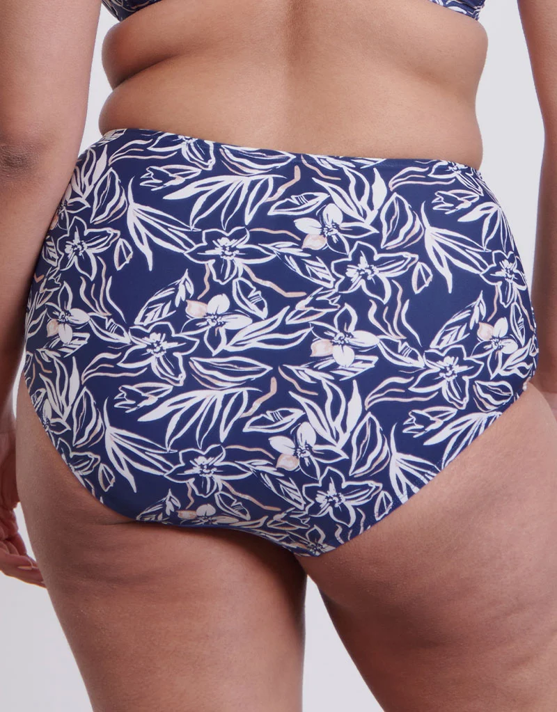 Flirtelle Verona Beach High Waist Bikini Brief Navy Print