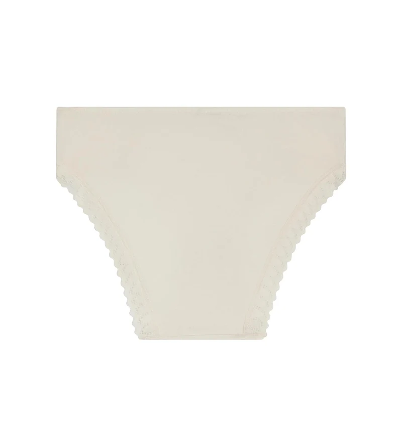 Culotte fille en microfibre et dentelle Ivoire Daily