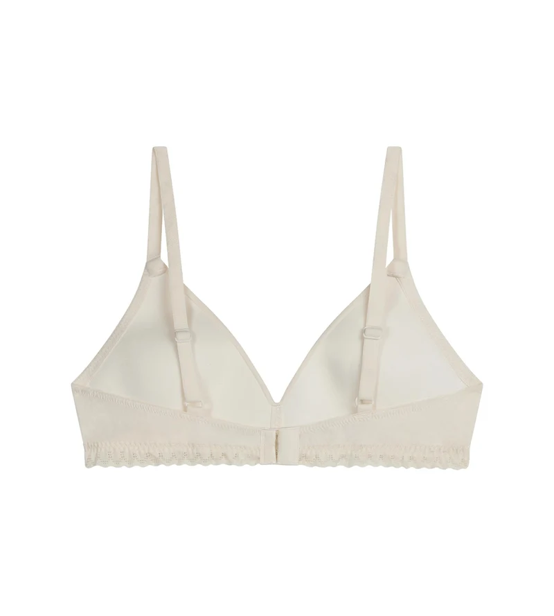 Soutien-gorge ado sans armature en microfibre et dentelle Ivoire Daily