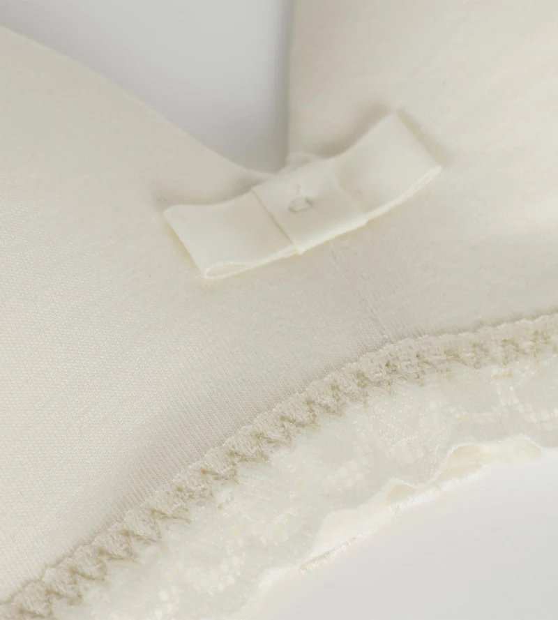 Soutien-gorge ado sans armature en microfibre et dentelle Ivoire Daily