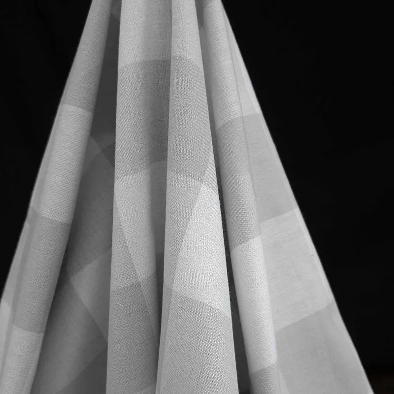 Tissu de coton vichy tissé teint | Camp Gingham | Fableism | Brume | 97 cm | FIN DE ROULEAU